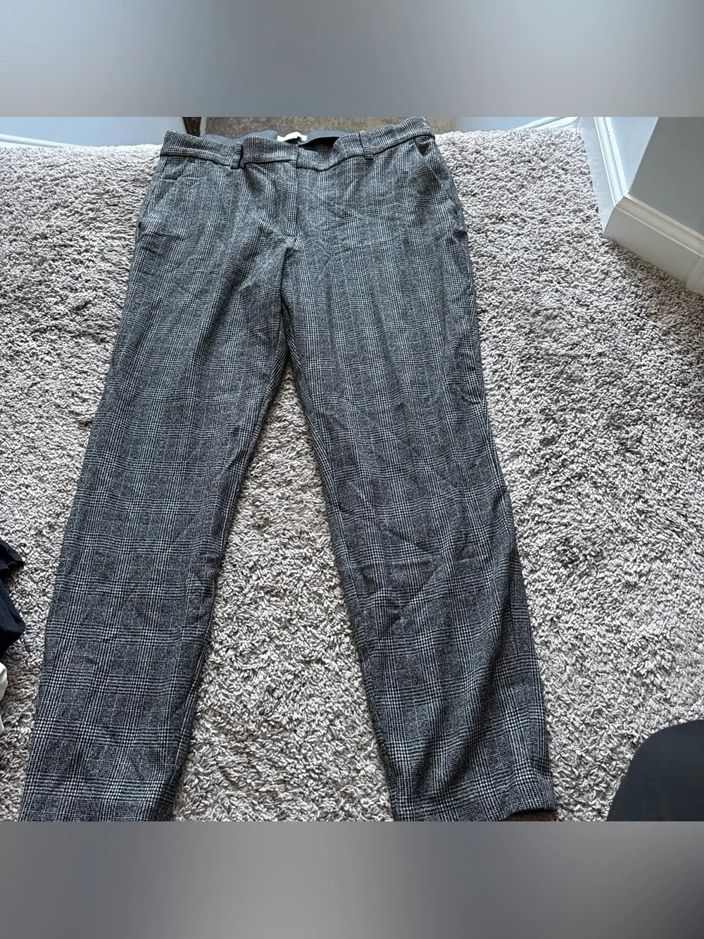 H&M Black & White Glen Plaid Trousers